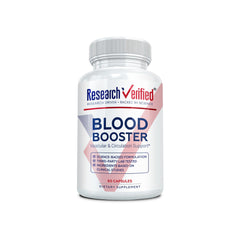 Research Verified Blood Booster bottle and label - front view
