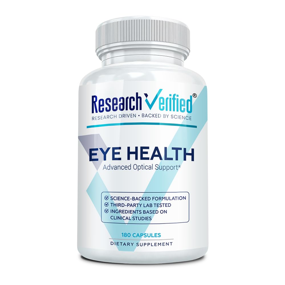 Research Verified Eye Health bottle with label