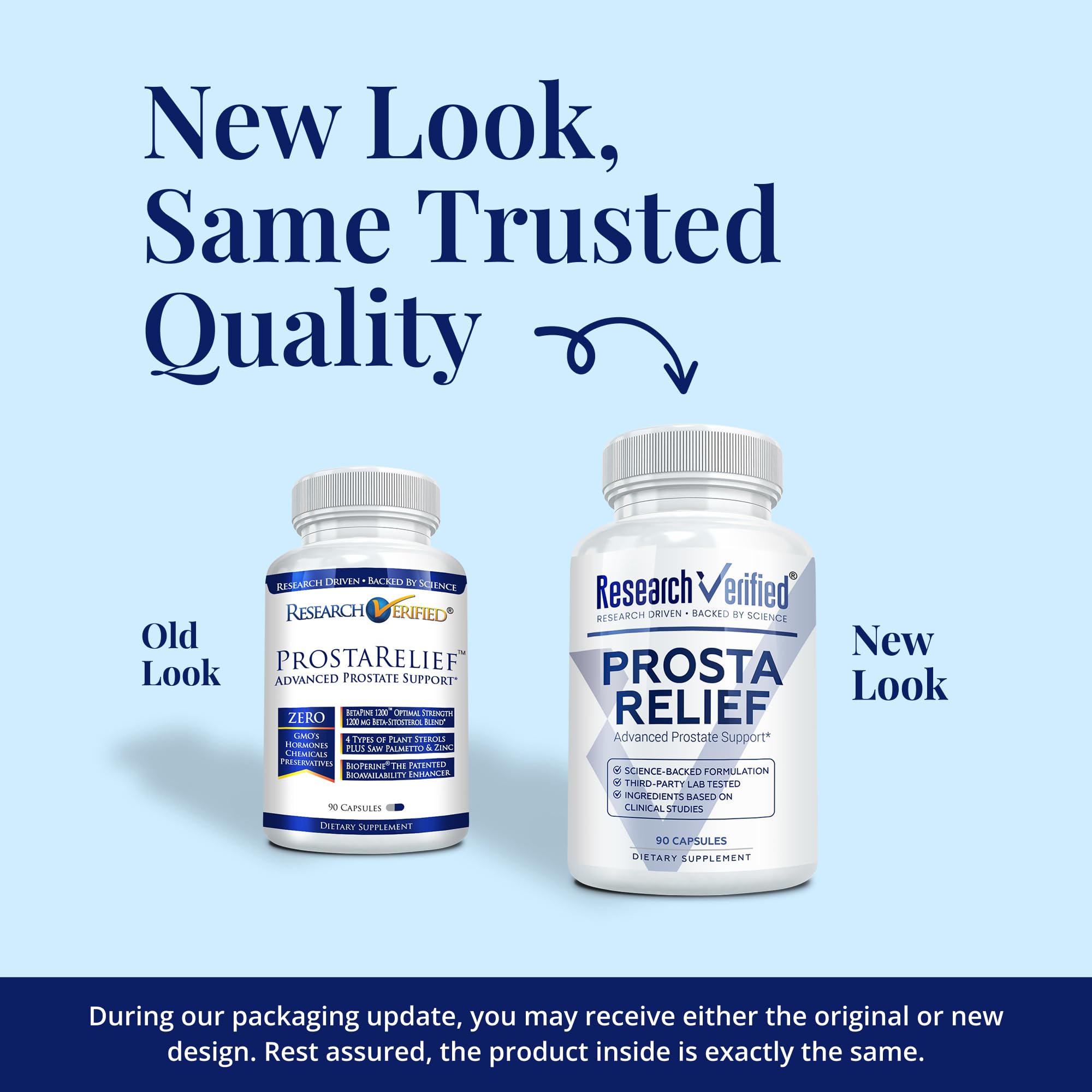 Closeup of ProstaRelief capsules highlighting pure ingredients.