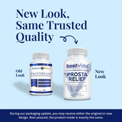 Closeup of ProstaRelief capsules highlighting pure ingredients.