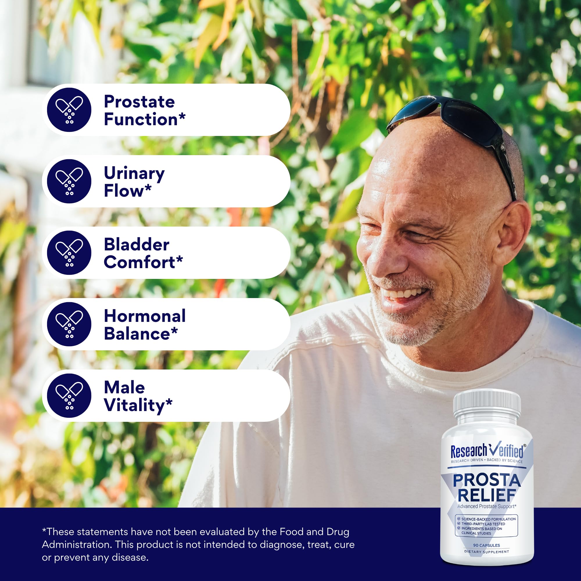 Nettle leaves add urinary tract support in ProstaRelief.