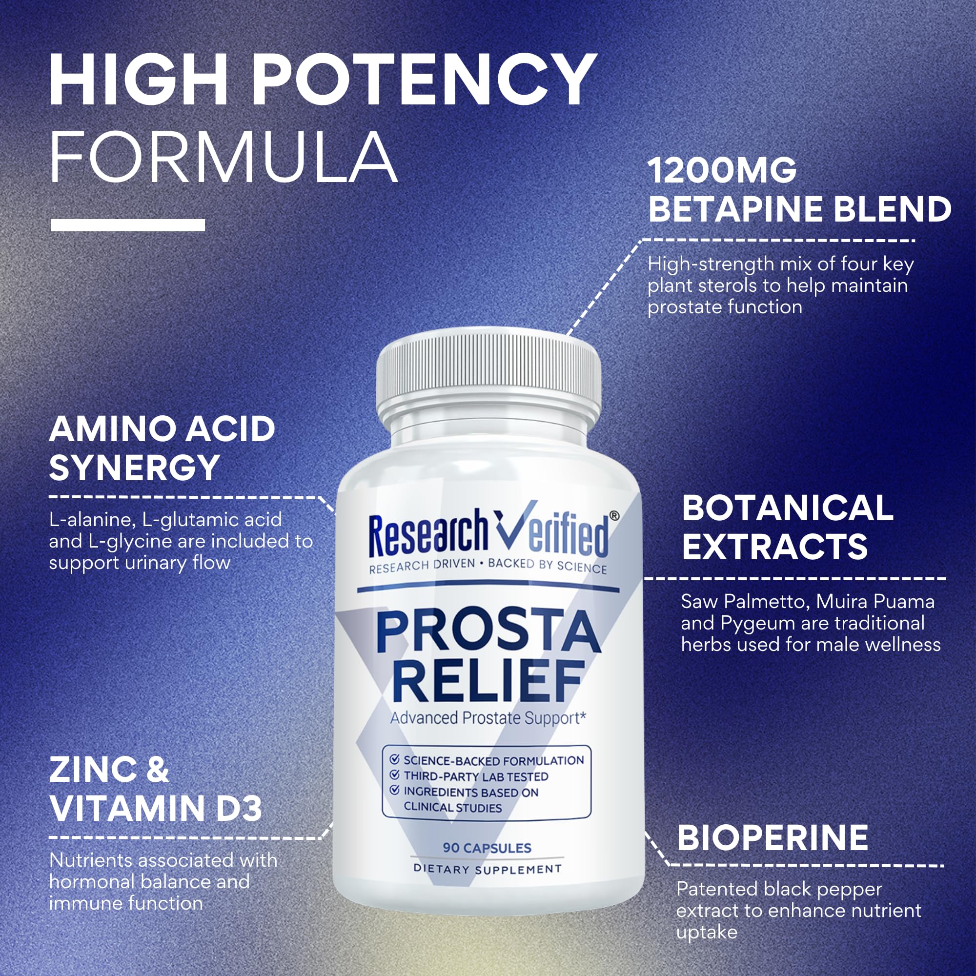 Saw Palmetto visual linked with ProstaRelief for prostate support.