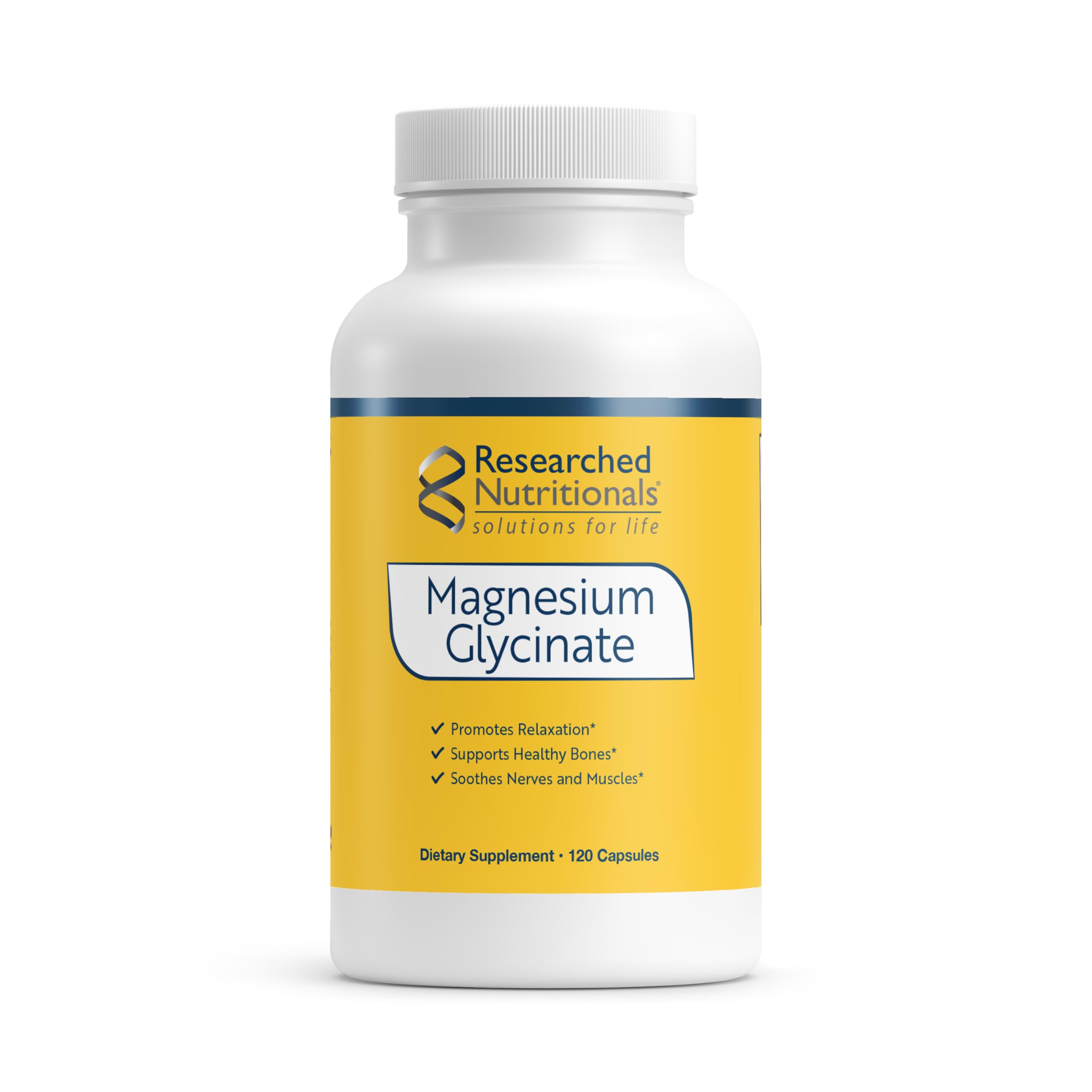 Hero image of Researched Nutritionals Magnesium Glycinate 125mg 120 capsules bottle