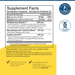 Researched Nutritionals Transfer Factor Multi-Immune green tea and beta-glucan ingredients.