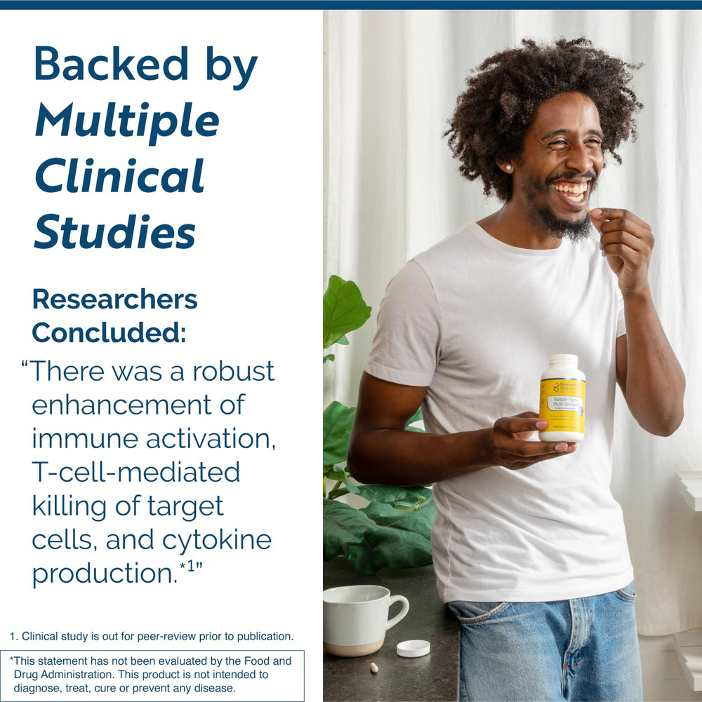 Researched Nutritionals Transfer Factor Multi-Immune mushroom blend with shiitake and maitake.