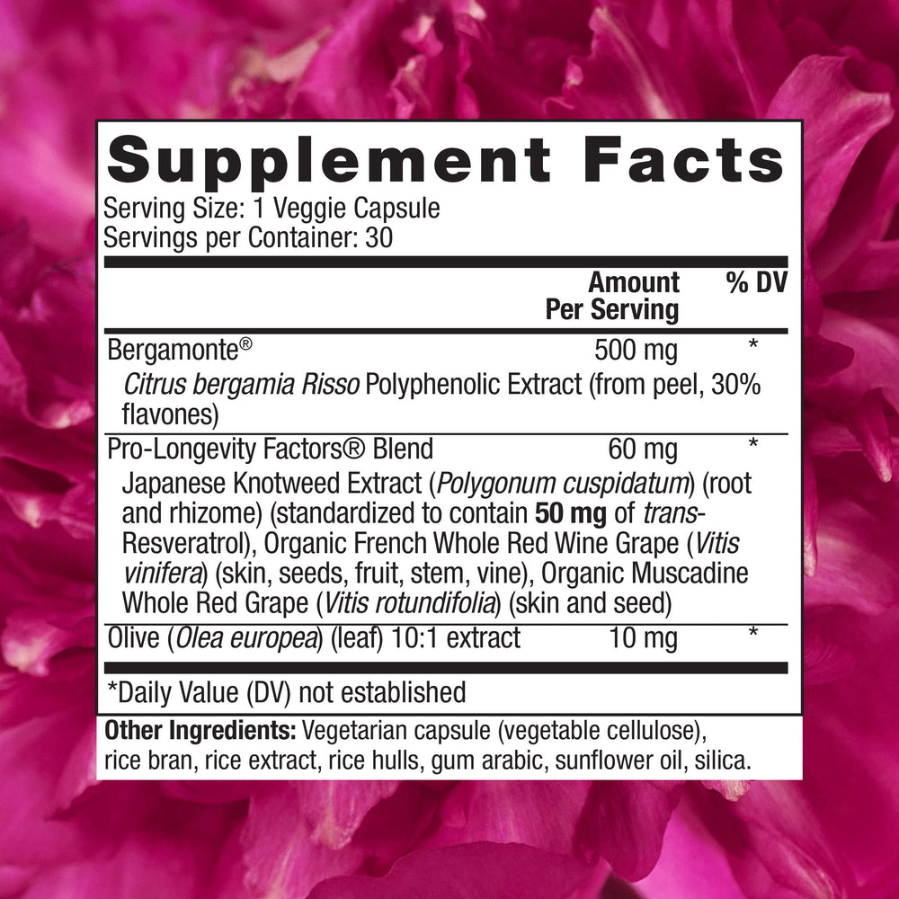 Bergamot Cholesterol Support capsules displayed next to bottle