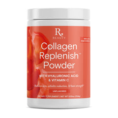 Front view of Reserveage Beauty Collagen Replenish Powder 8.25 oz bottle