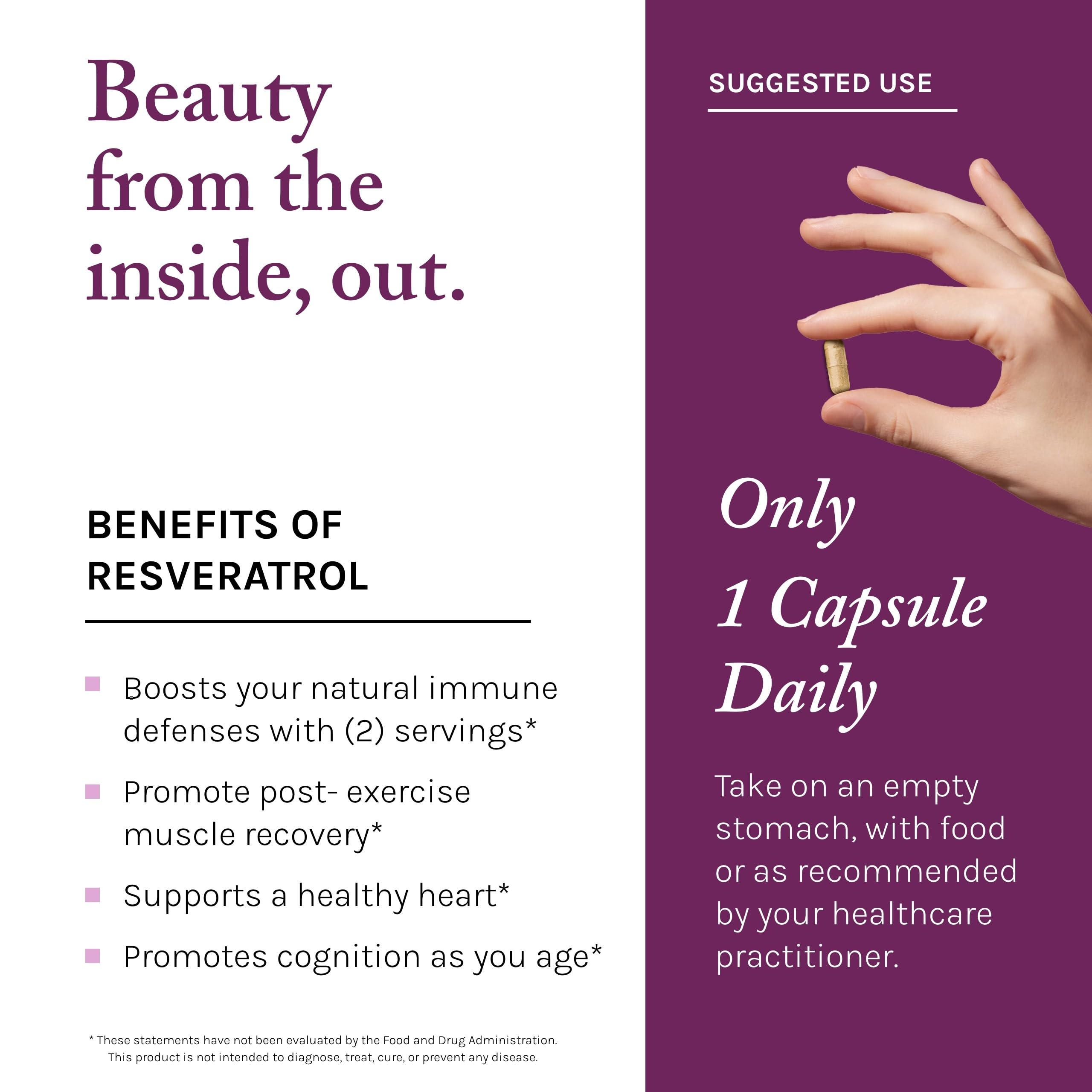 Heart health support from resveratrol formula