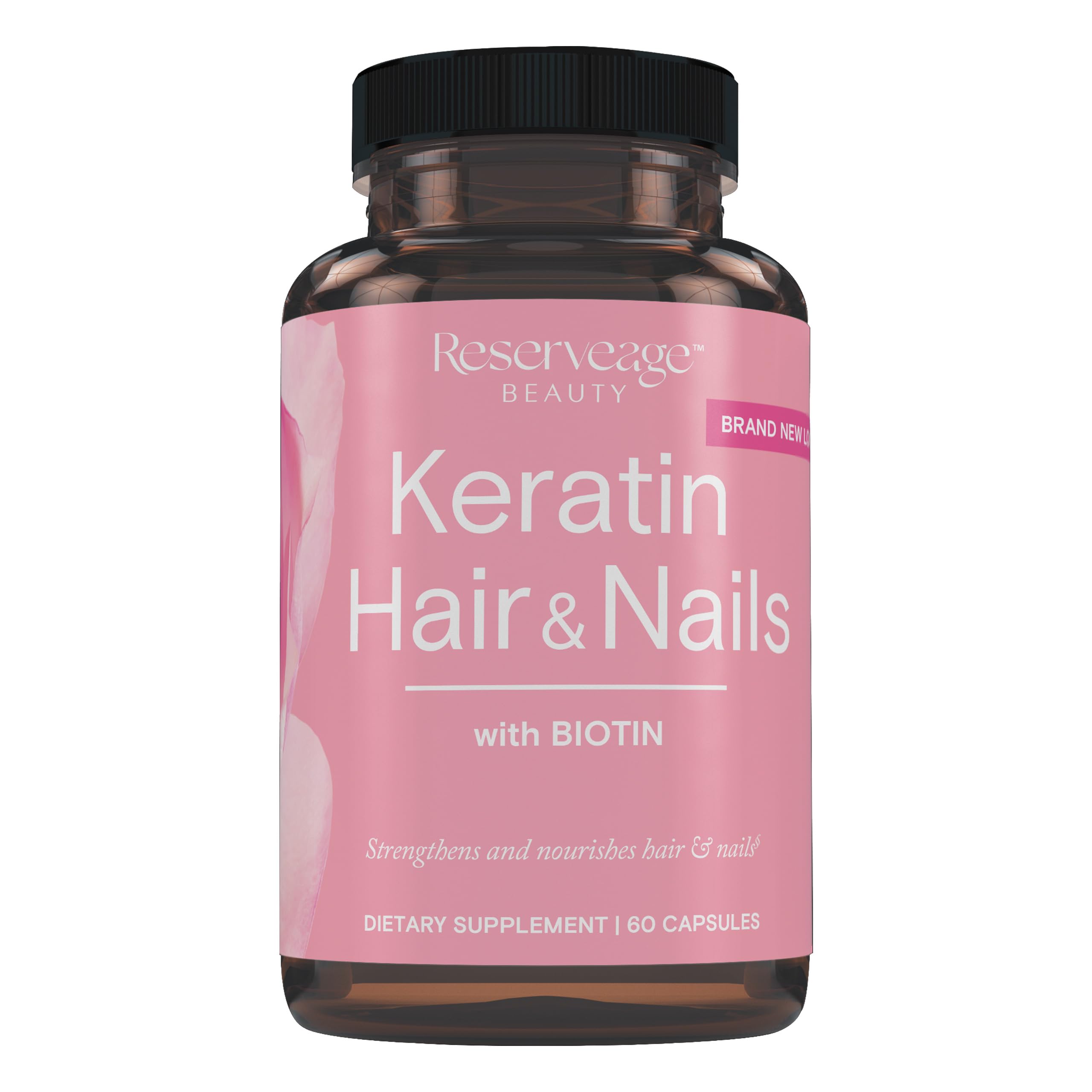 Reserveage Keratin Hair Booster bottle with Biotin and Resveratrol