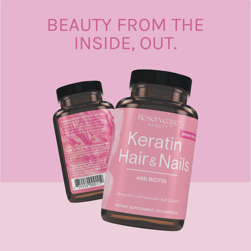 Lifestyle image showing healthy hair and nails