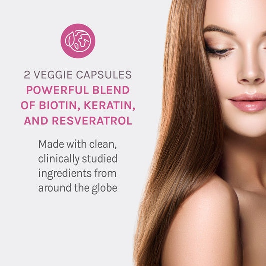 Close-up of bottle label for Keratin Hair Booster