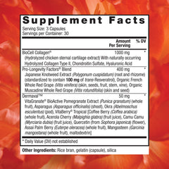 Close-up of collagen capsules showing hydrolyzed collagen