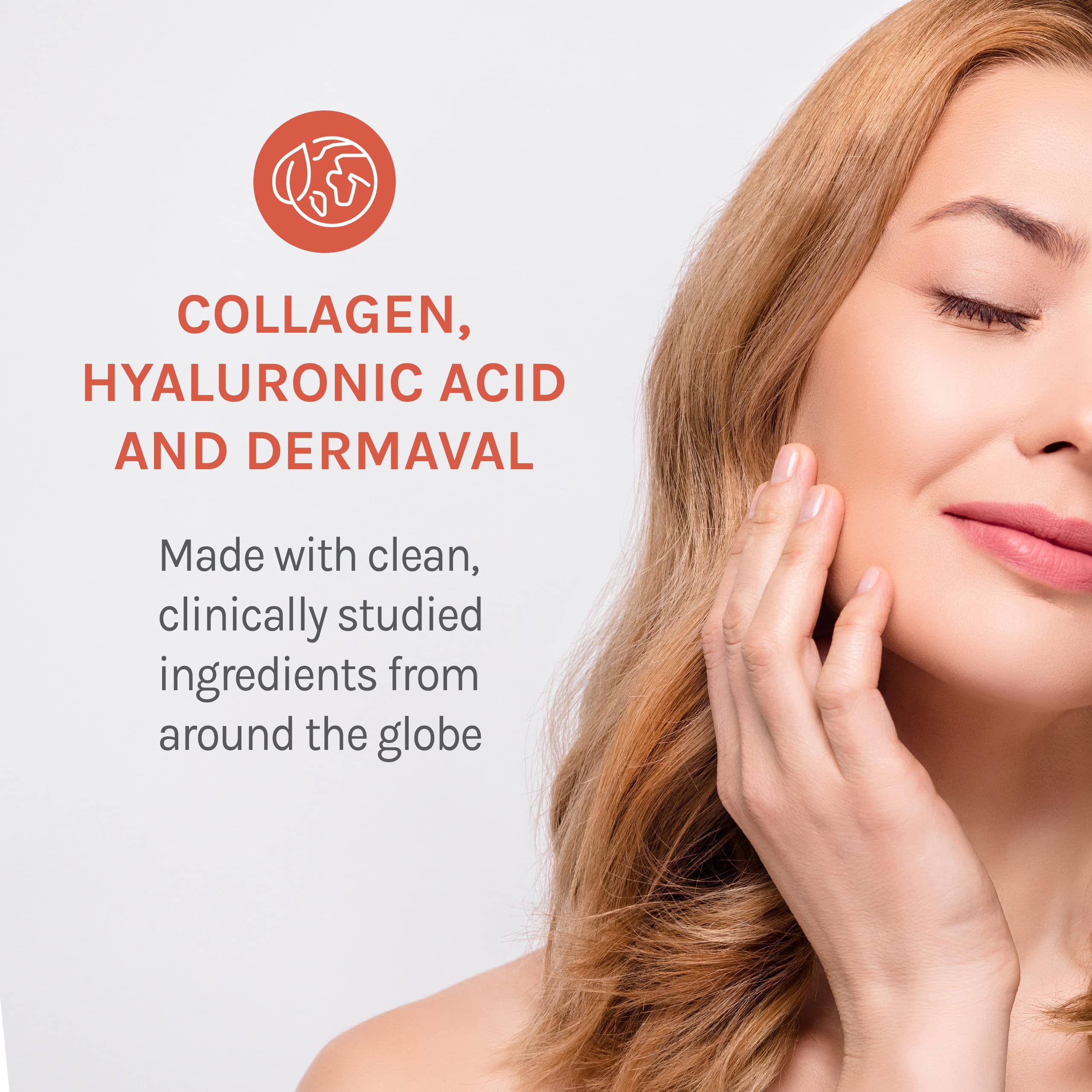 Hyaluronic acid and collagen matrix close-up