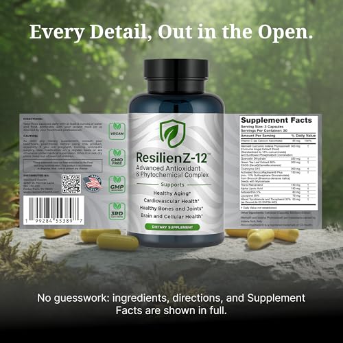 ResilienZ-12 12-in-1 phytonutrient complex packaging