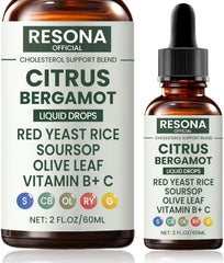 Front view of Resona Red Yeast Rice Cleanse 2oz bottle