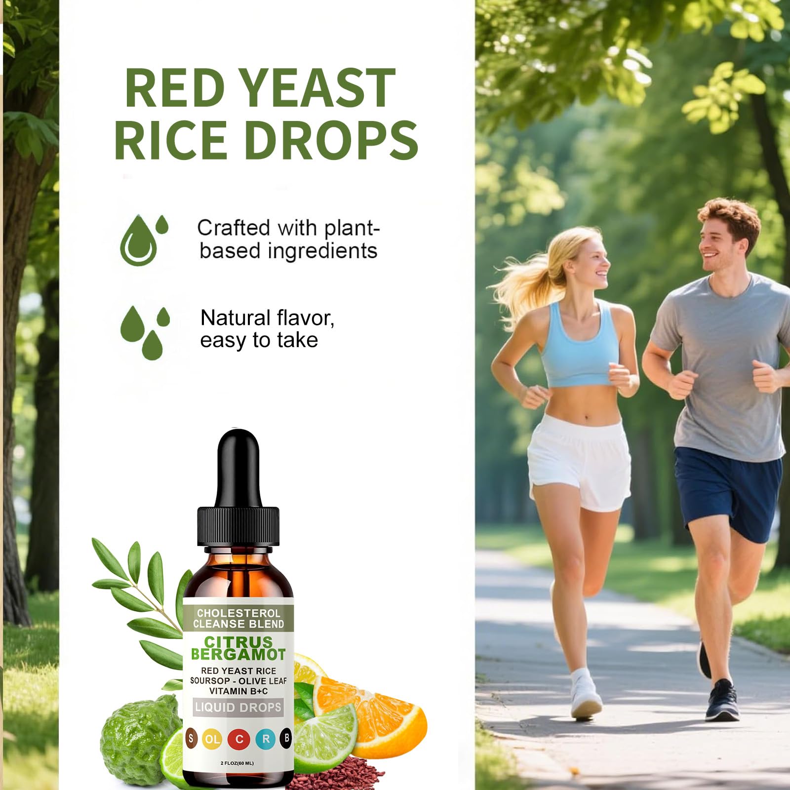 Label highlight of RESONA ingredients including red yeast rice and citrus bergamot