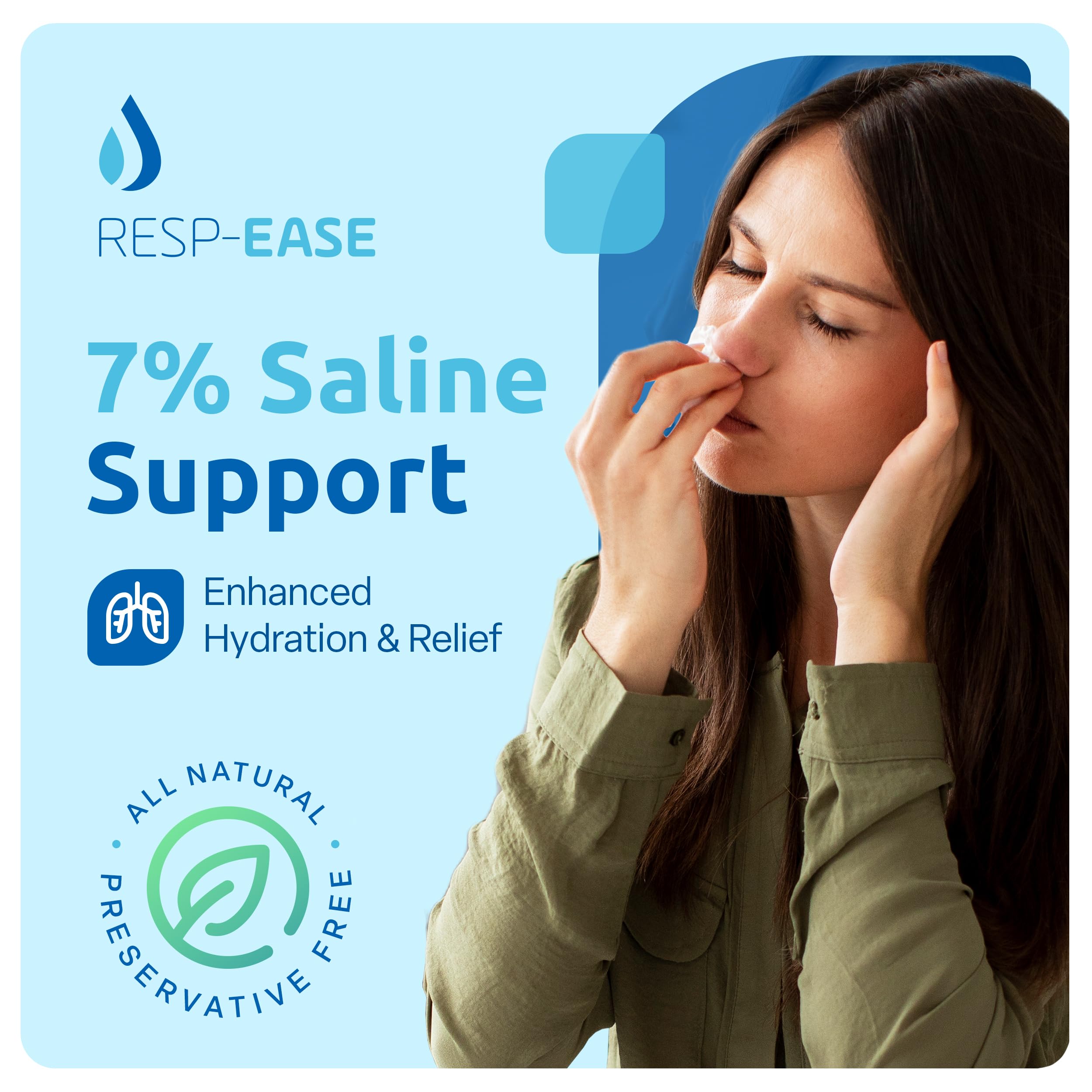 Resp-Ease nebulizer saline demonstrates at-home airway moisture therapy.