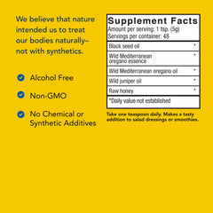 Product bottle with honey and supporting imagery