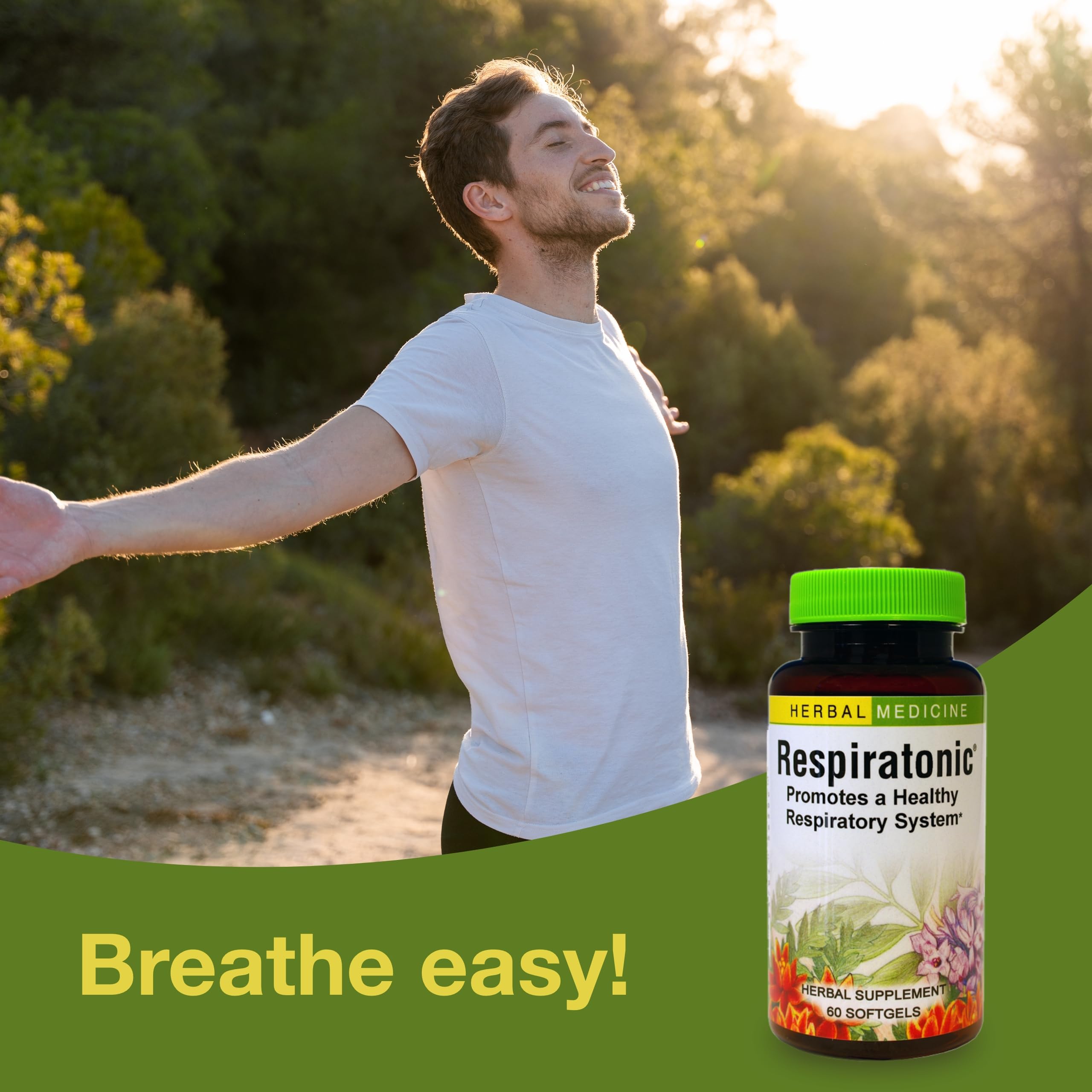 Respiratonic product packaging with branding