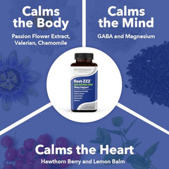 Usage instruction showing two capsules 20-30 minutes before bed