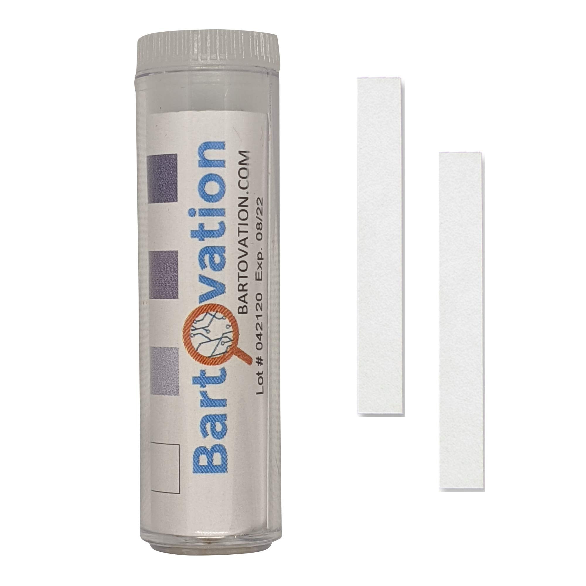 Restaurant sanitizer iodine test paper in vial with color chart