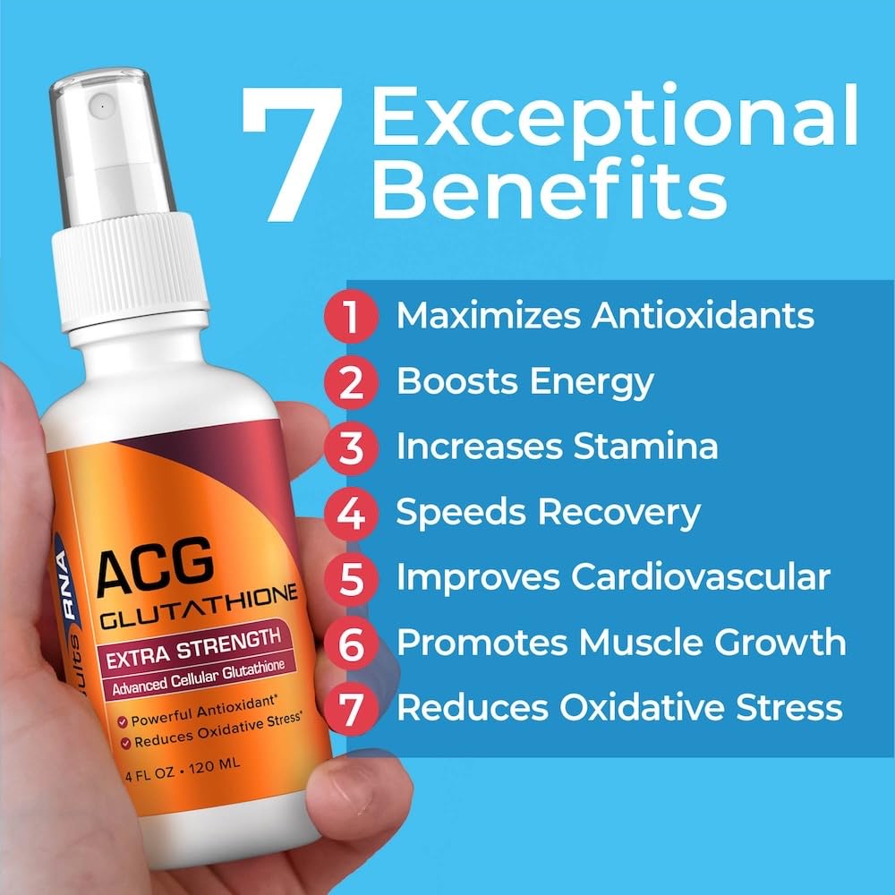 Side view of Results RNA ACG Glutathione 2 oz spray bottle