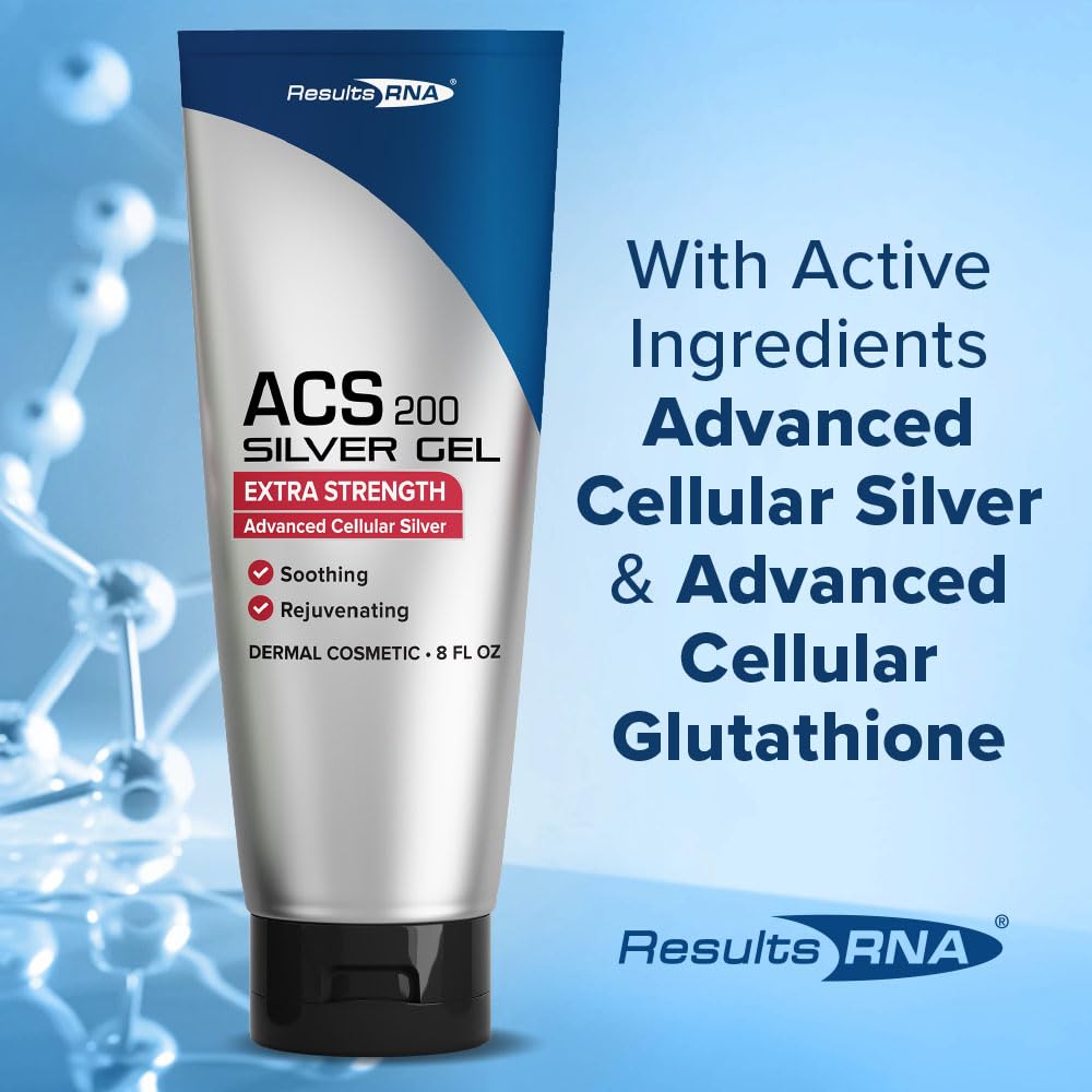 Results RNA ACS 200 gel texture close-up silky, transparent formula for soothing skin.