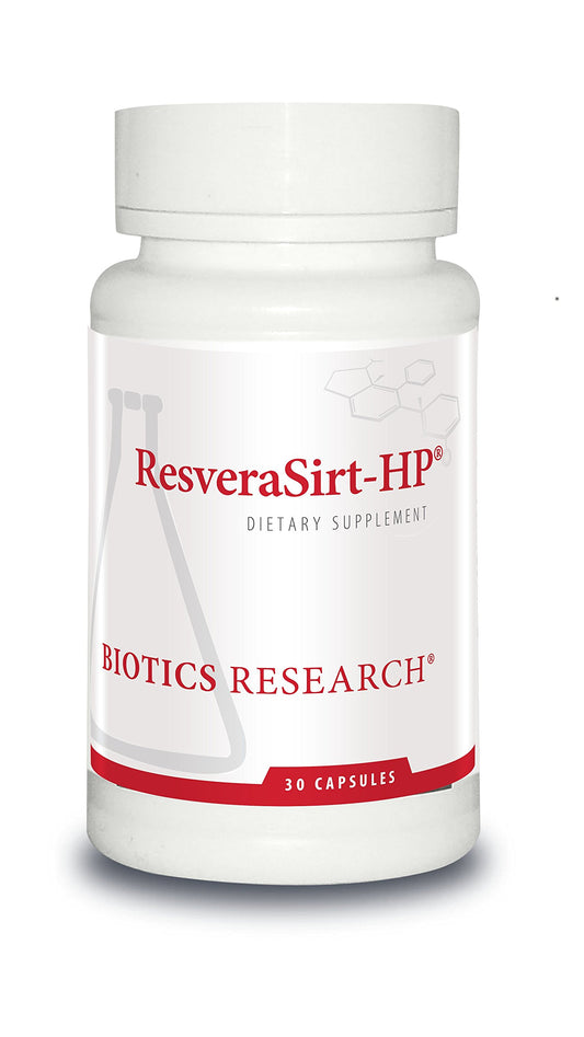 Bottle of Biotics ResveraSirt HP capsules