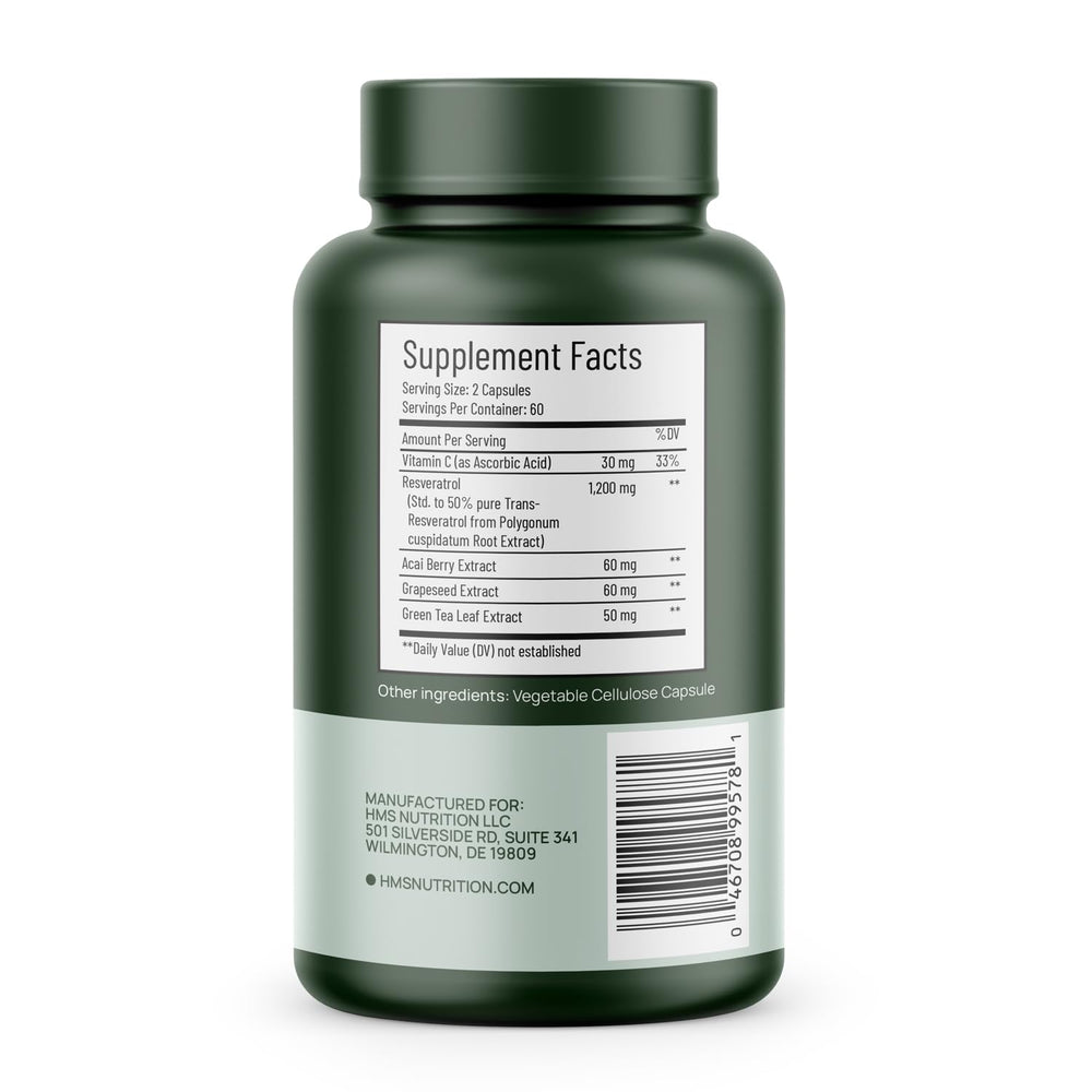 Ingredients include Acai, Grapeseed and Green Tea