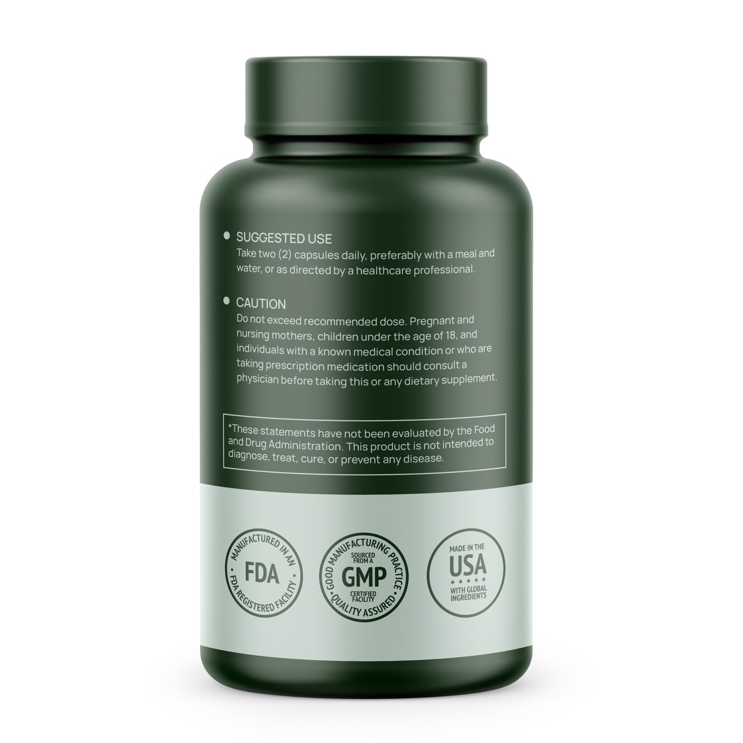 Close-up of Resveratrol bottle label