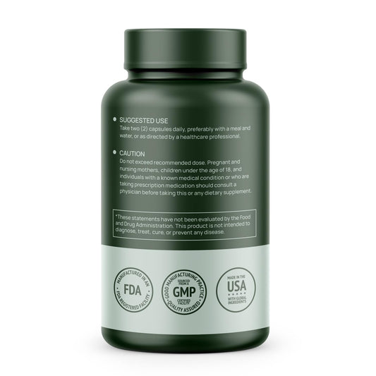 Close-up of Resveratrol bottle label