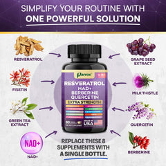 Green Tea Extract, Blueberry and Pomegranate in the blend