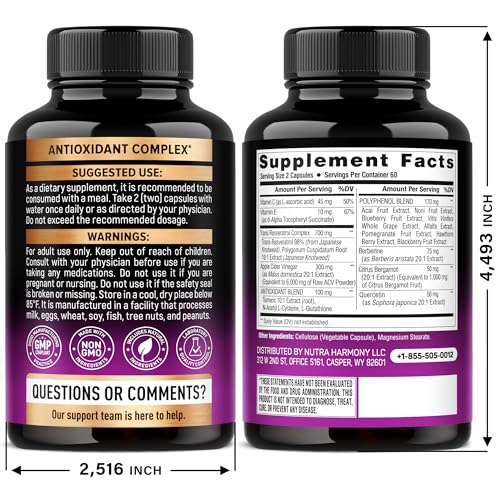 Close-up of capsule bottle label with 19 ingredients