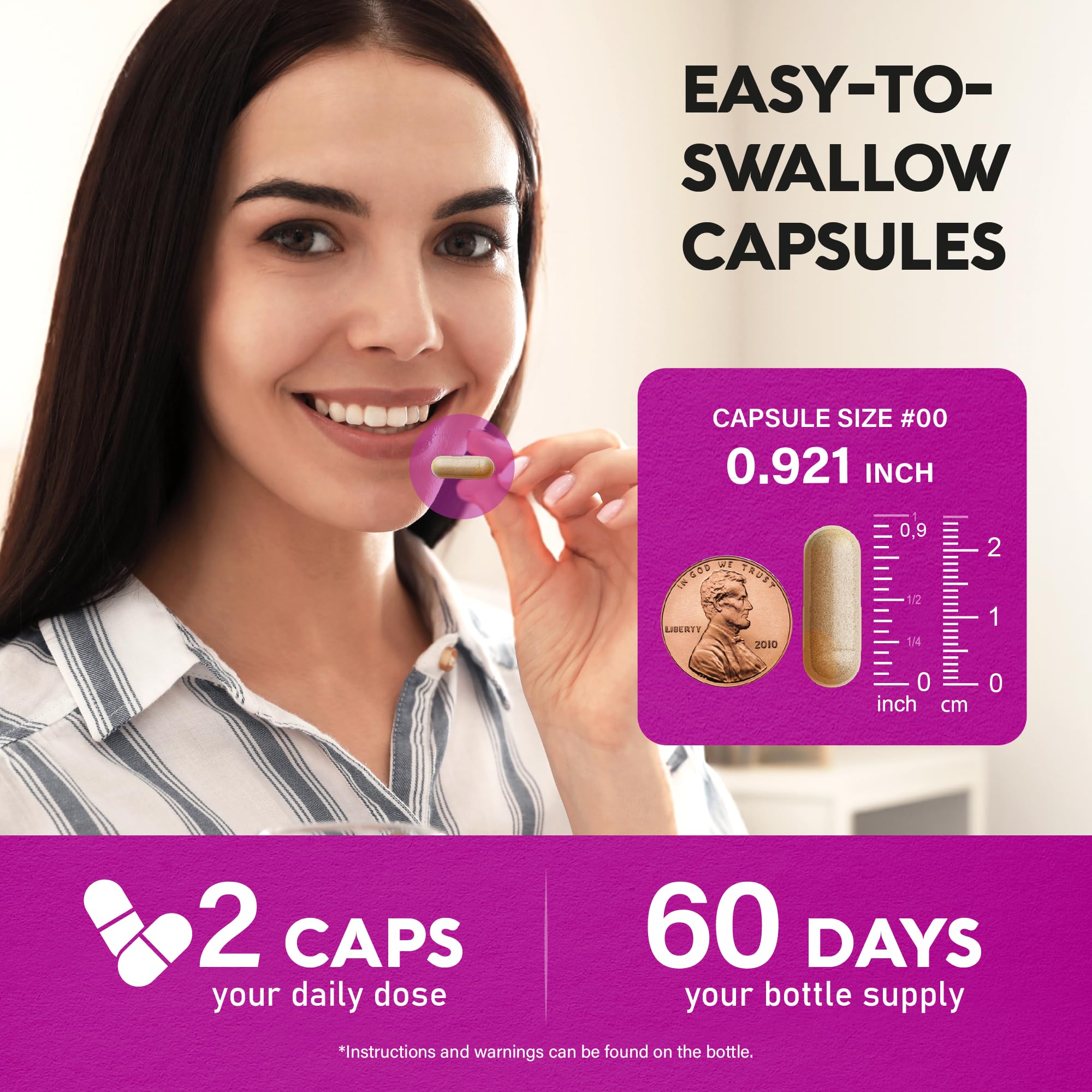 Polyphenol capsules in a bottle