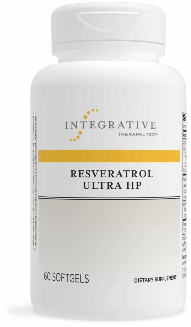 Bottle front view of Integrative Therapeutics Resveratrol Ultra HP