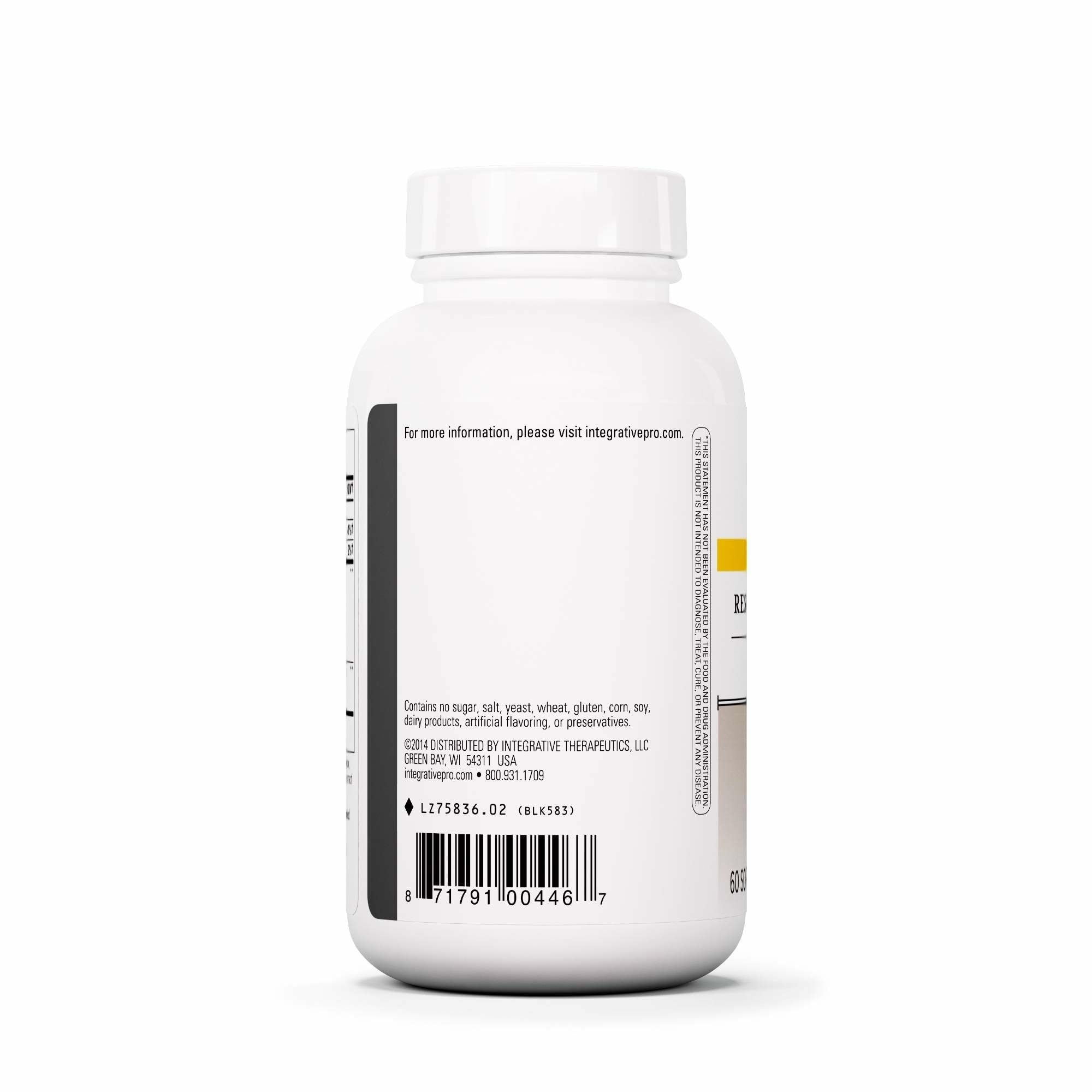 Close-up of the Resveratrol Ultra HP label