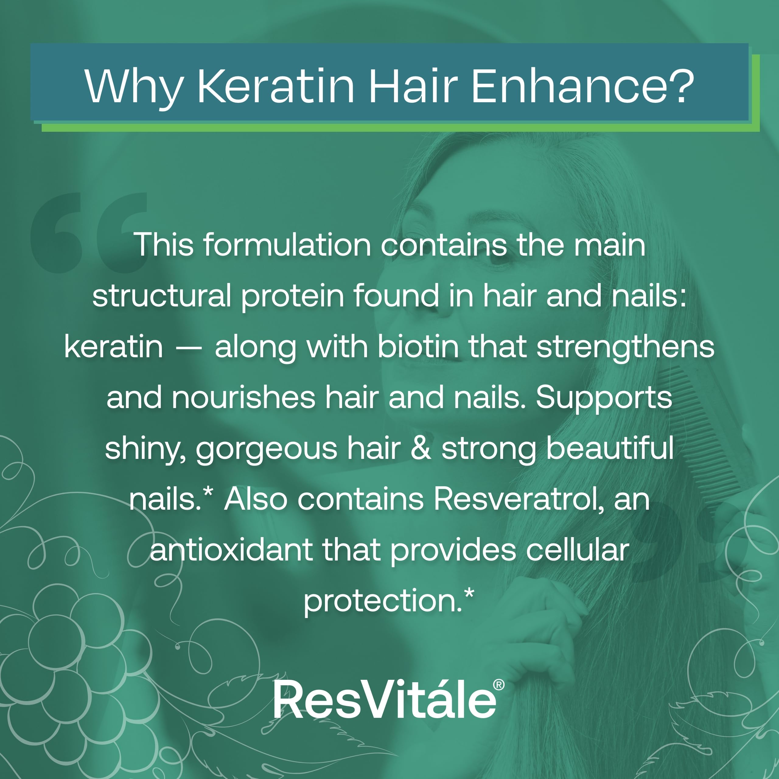 Illustration of healthy hair growth