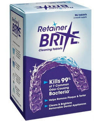 Retainer Brite tablets 96 count for cleaning clear retainers, aligners, wire retainers, mouthguards, and nightguards