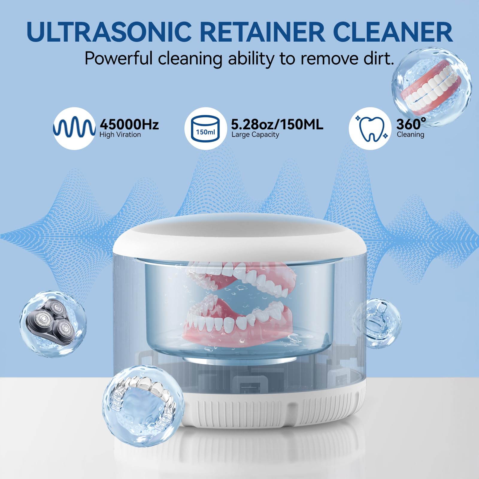 Transparent cleaning chamber during operation