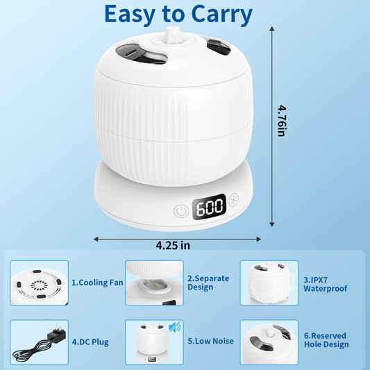 Retainer cleaner with dual UV lights