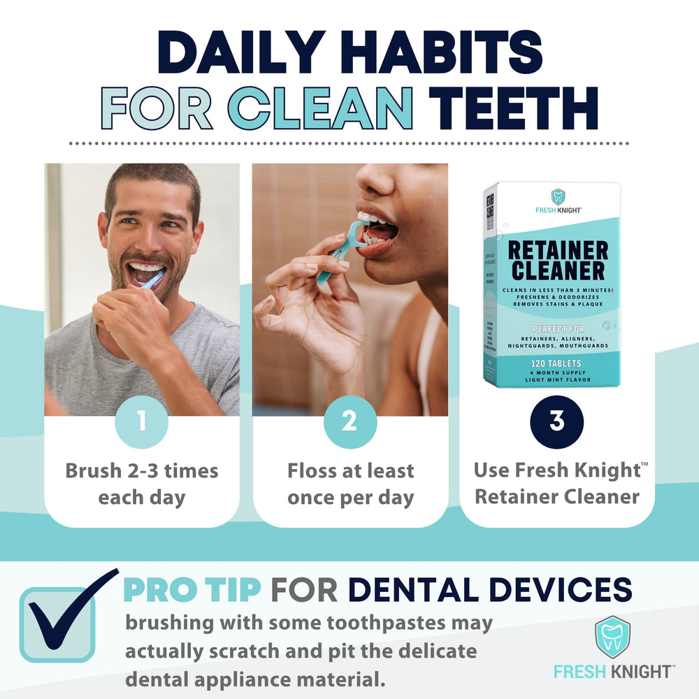 Night guard and dental appliances in cleaning solution