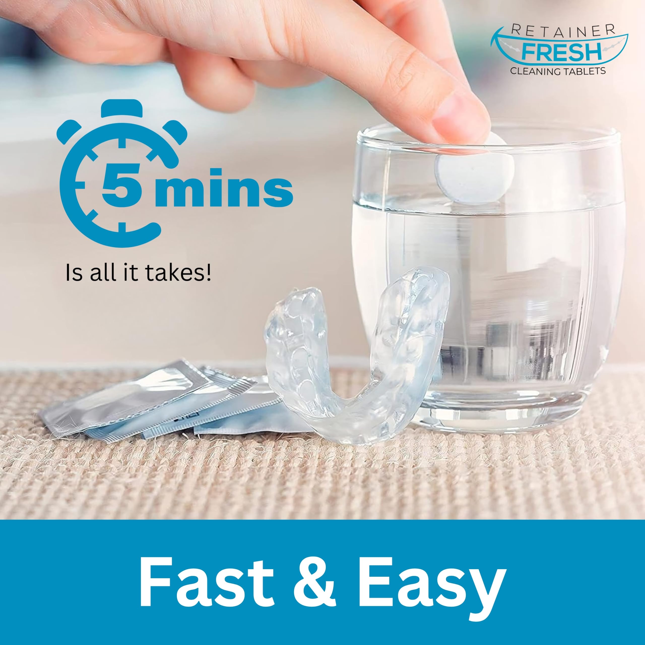 Cleans multiple dental appliances: retainers, dentures, aligners, mouth guards
