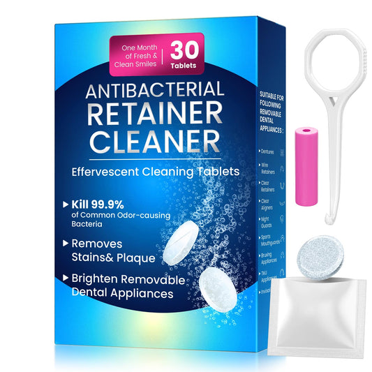 Retainer cleaner tablets kit with Aligner Removal Tool and Aligner Chewies