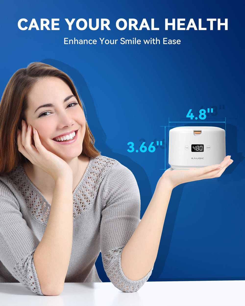 Cleans retainers, dentures, Invisalign, and jewelry