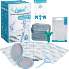 Retainer Fresh cleaning kit box with 36 cleaning tablets