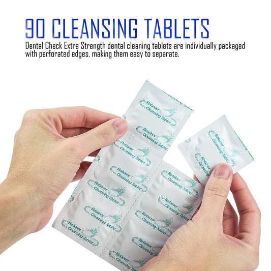 Retainer and denture cleaner tablets 90-pack packaging