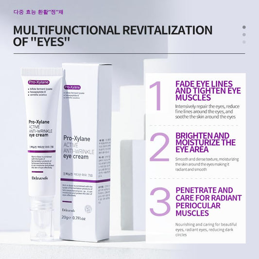 RETZLA Eye Cream application under-eye, smooth texture for gentle care and moisture.