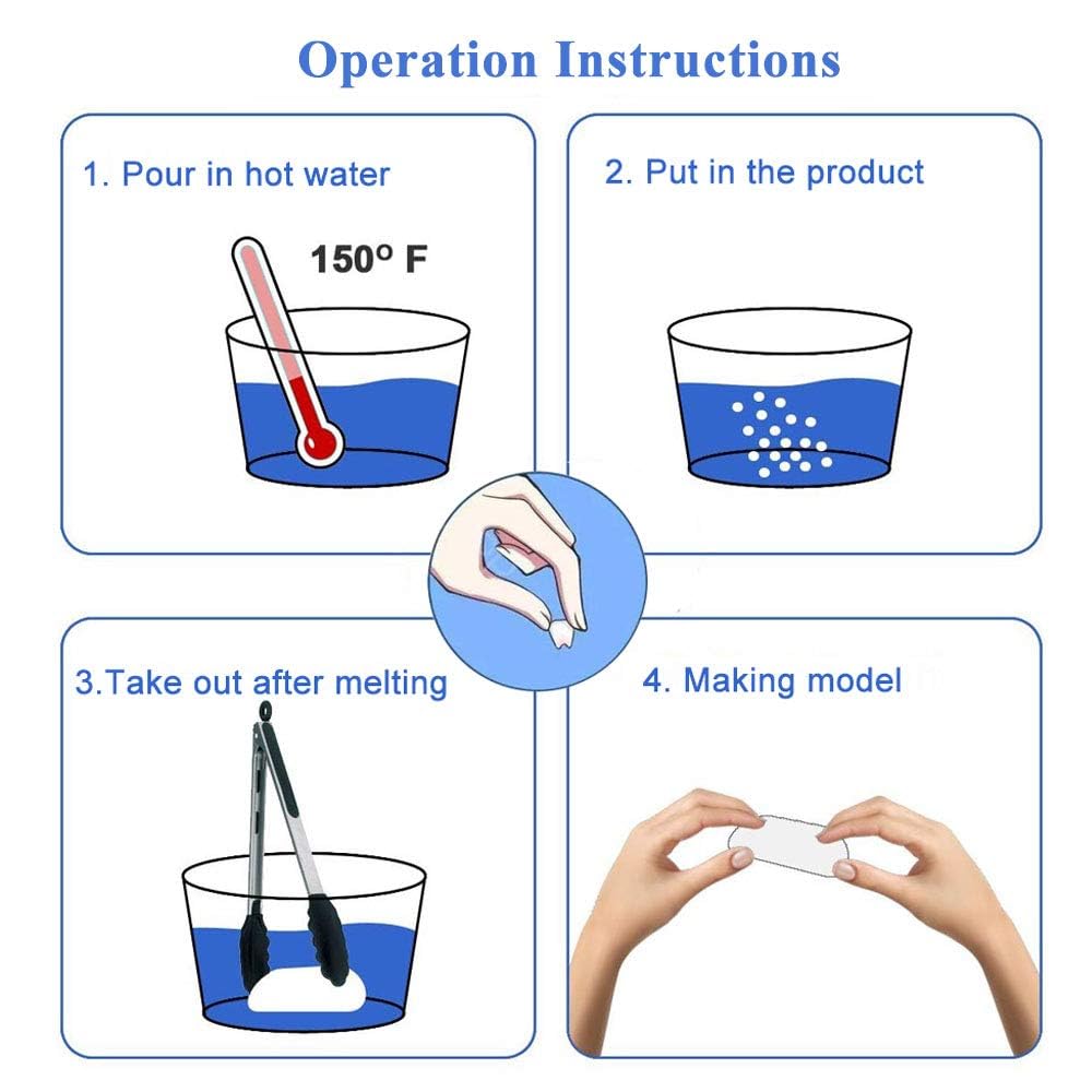 Reusable beads with enough material for many temporary teeth