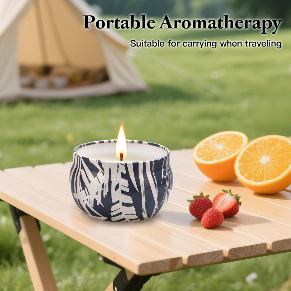 Empty candle tins reusable as small storage or plant containers