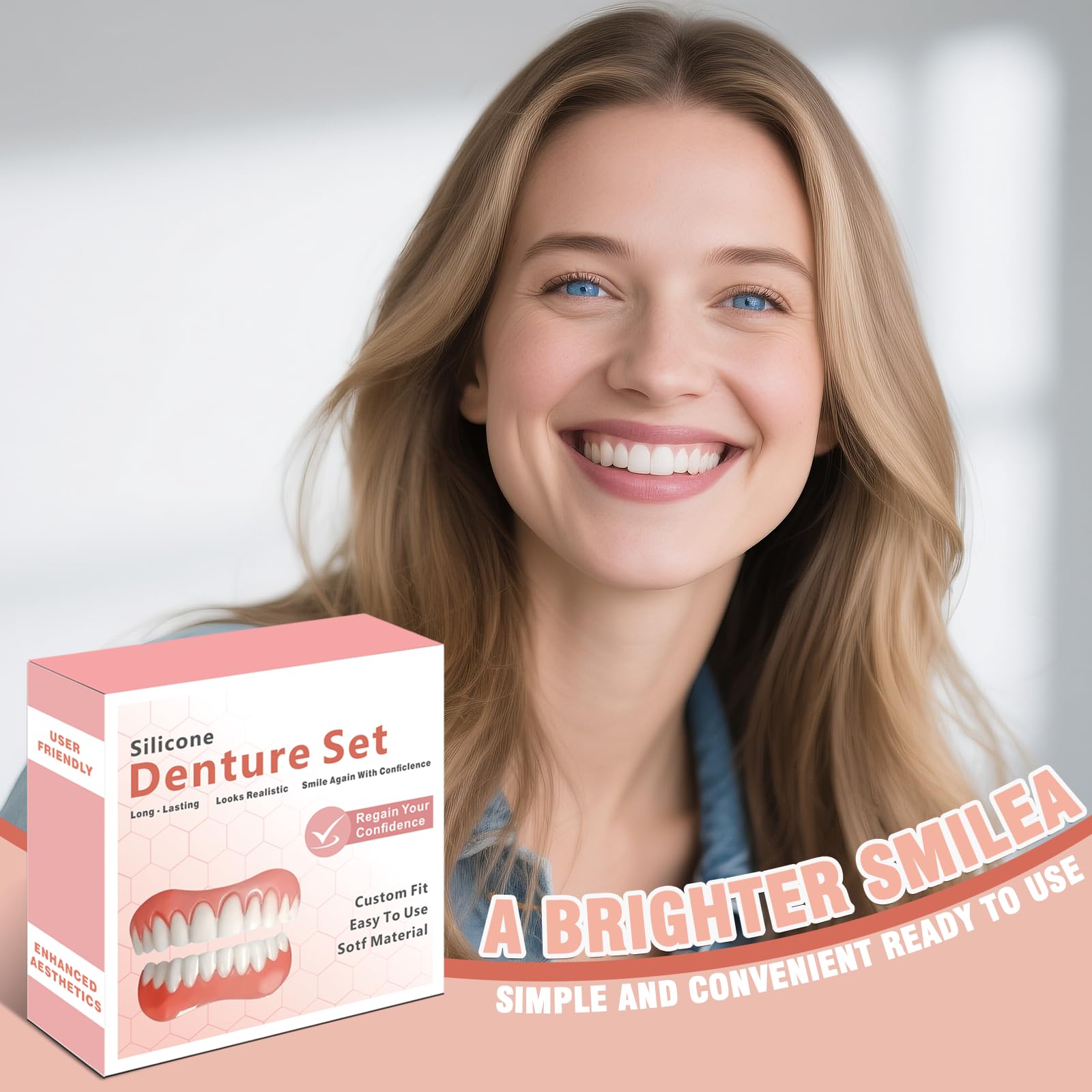 Reusable denture veneers for long-term use